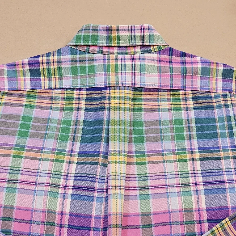 Polo Ralph Lauren Men's XL‎ Plaid Colorful Classic-Fit Oxford Long Sleeve Shirt
